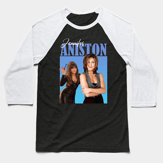 Jennifer Aniston Vintage 90s Design Baseball T-Shirt by T-shirt Therapy